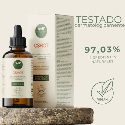 CSHOT SERUM - Sérum Facial con Vitamina C, E, Ácido Hialurónico, Niacinamida y Aloe Vera 60ml.